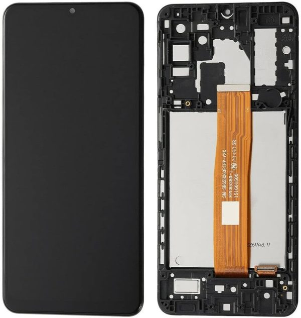 LCD screen Samsung A127 A12s 2021 with touch screen with frame black ORG