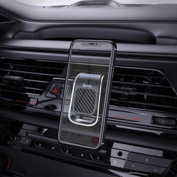 Car phone holder Hoco CA74 for using on ventilation grille, magnetic, black-gray - Image 2