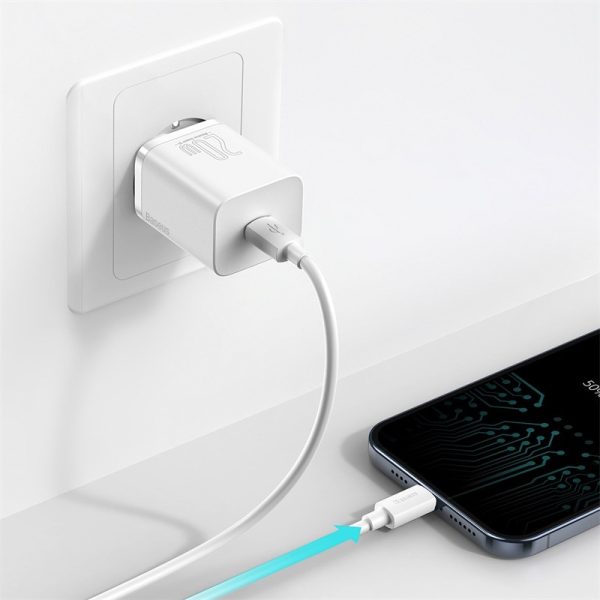 Сетевая зарядка Baseus Super Si 20W USB-C белый CCSUP-B02 — изображение 3
