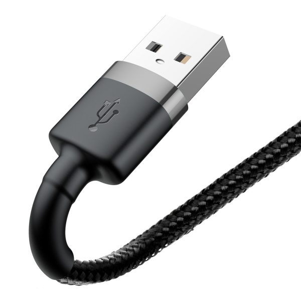 USB cable Baseus Cafule USB-A to Lightning 1.5A 2.0m gray-black CALKLF-CG1 - Image 2