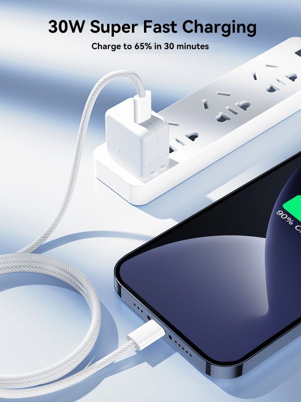 USB cable Joyroom S-A45 USB-C to Lightning 30W 1.2m white - Image 4
