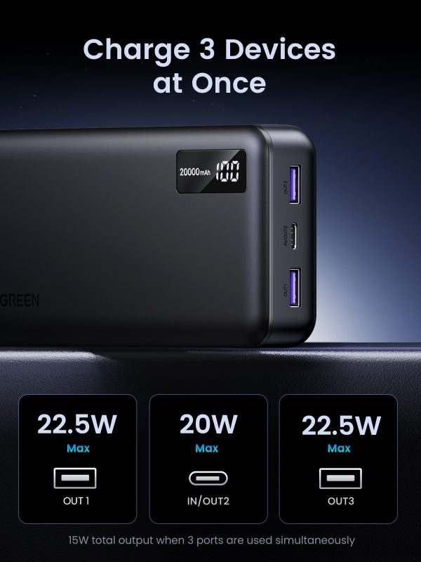 External battery Power Bank Ugreen PB313 20W 20000mAh (25683) black - Image 2