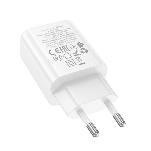 Charger Hoco N60 20W GaN USB-C white — изображение 2