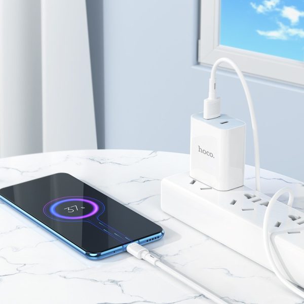 USB кабель Hoco X83 USB-A to MicroUSB 1.0m белый — изображение 2