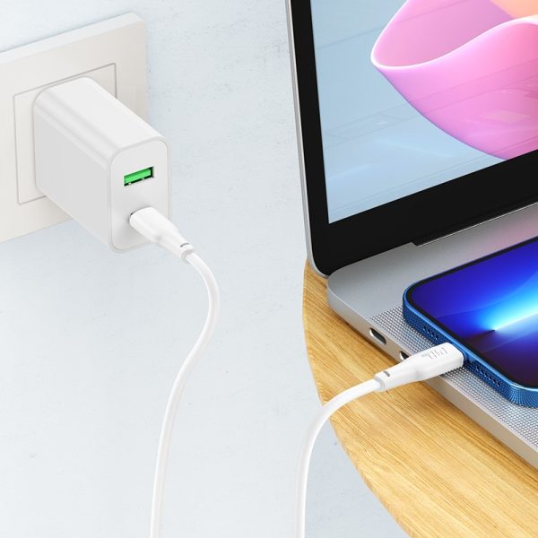 USB cable Hoco X93 PD20W USB-C to Lightning 2.0m white - Image 2