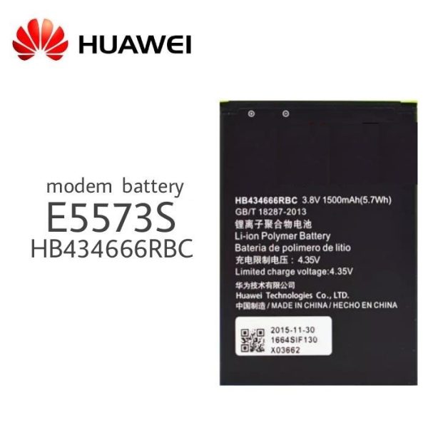 Battery Huawei HB434666RBC for Modem 1500mAh E5573/E5575/E5576/E5776/E5577 (compatible with HB434666RAW)