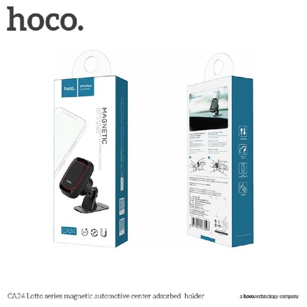 Universal car phone holder HOCO (CA24) magnetic fixing, black