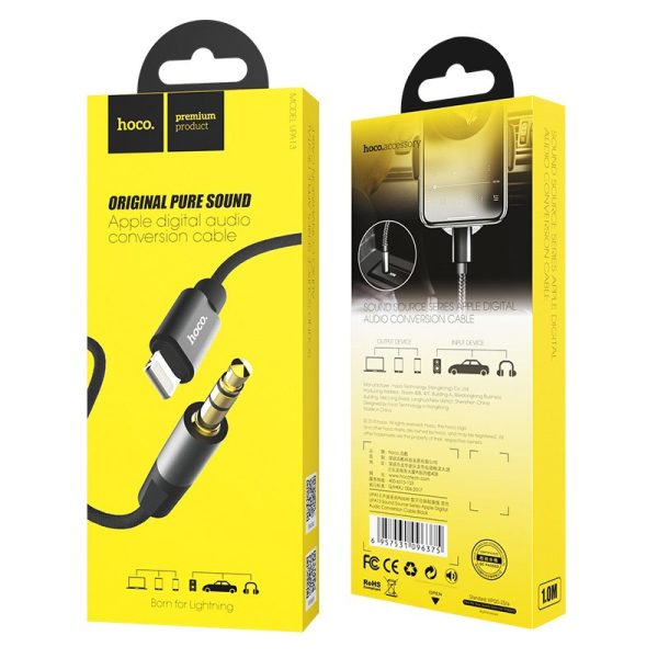 Аудио адаптер HOCO UPA13 lightning б 3,5mm(p) черный