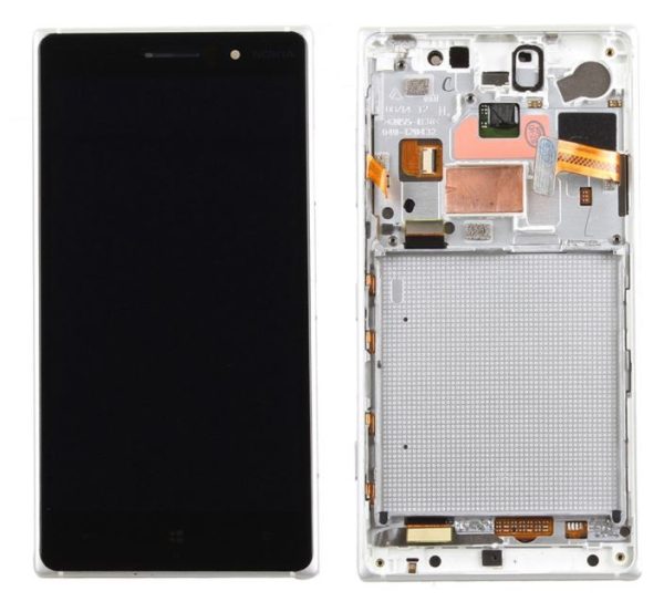 LCD screen Microsoft (Nokia) Lumia 830 with touch screen and frame white original  (used grade B)