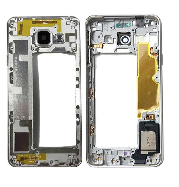 Middle housing Samsung A310 A3 2016 grey (black) with buzzer and sides buttons original (used Grade B)
