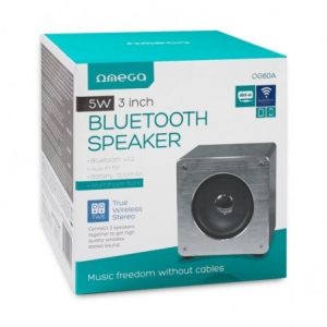 Bluetooth портативная колонка OMEGA WOODEN OG60A (MicroSD, laisvш rankш бranga, AUX,FM) серая