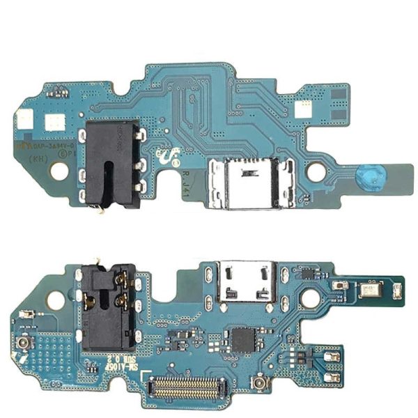 Шлейф Samsung A105 A10 2019 Single SIM (SUB 0.2) с разъемом зарядки, микрофоном, разъемом наушников оригинал (service pack)