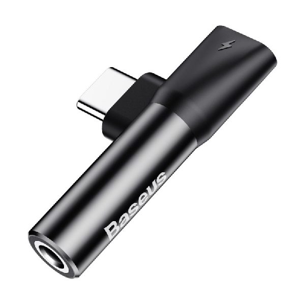 Аудио адаптер Baseus L41 Type-C 2in1 черный