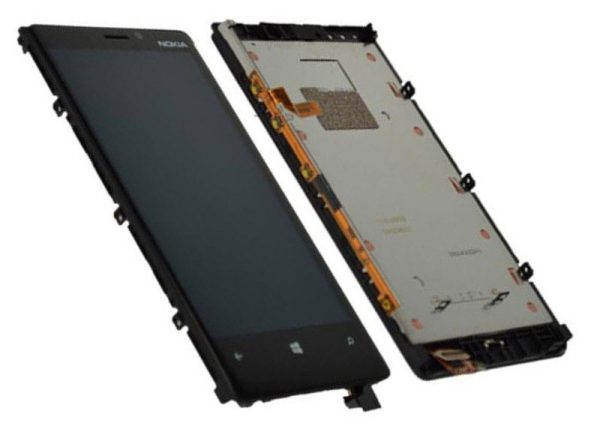 LCD screen Microsoft (Nokia) Lumia 920 with touch screen and frame black original  (used grade B)