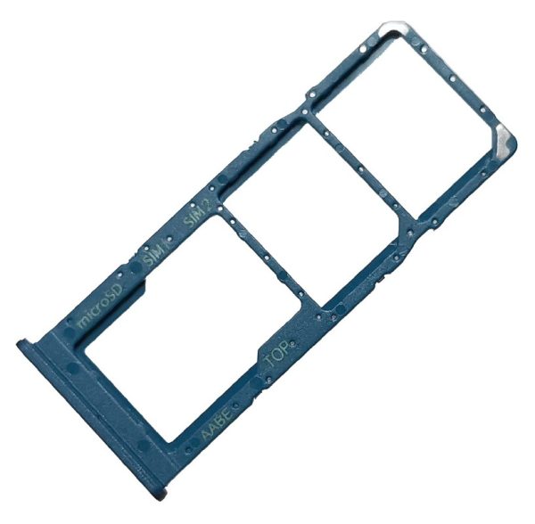 Держатель SIM карты Samsung A125 A12/A127 A12S синий оригинал (service pack)