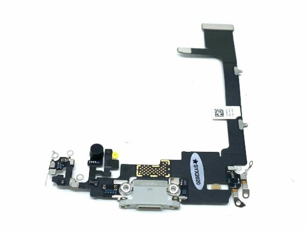 Шлейф для iPhone 11 Pro зарядки и микрофоном Silver (without IC) ORG