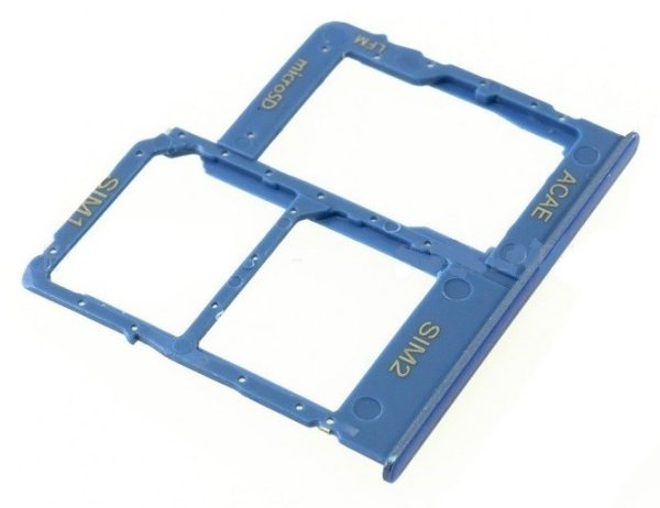 Держатель SIM карты Samsung A415 A41 2020 Prism Crush Blue ORG