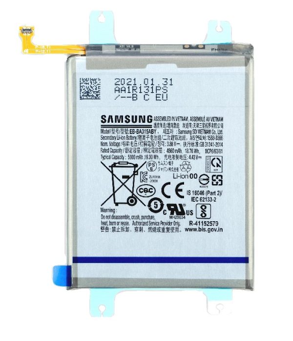 Аккумулятор оригинал Samsung A225/A315/A325 A22/A31/A32 4860mAh EB-BA315ABY (service pack)