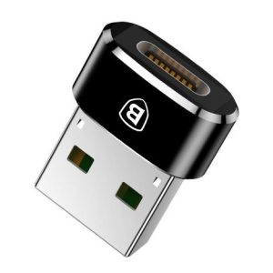 Адаптер BASEUS (CAAOTG-01) с Type-C на USB черный