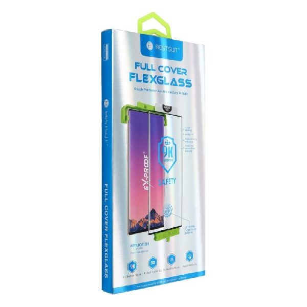Защитное стекло Bestsuit Flexible Hybrid Glass 5D (Hot Bending) Samsung S901 S22/S911 S23 адаптирован к чехлу черное