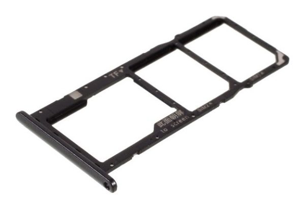 Держатель SIM карты Huawei Y7 2019 Midnight Black ORG