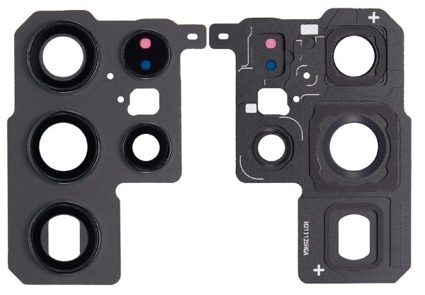 Samsung S908 S22 Ultra lens for camera with frame Black ORG