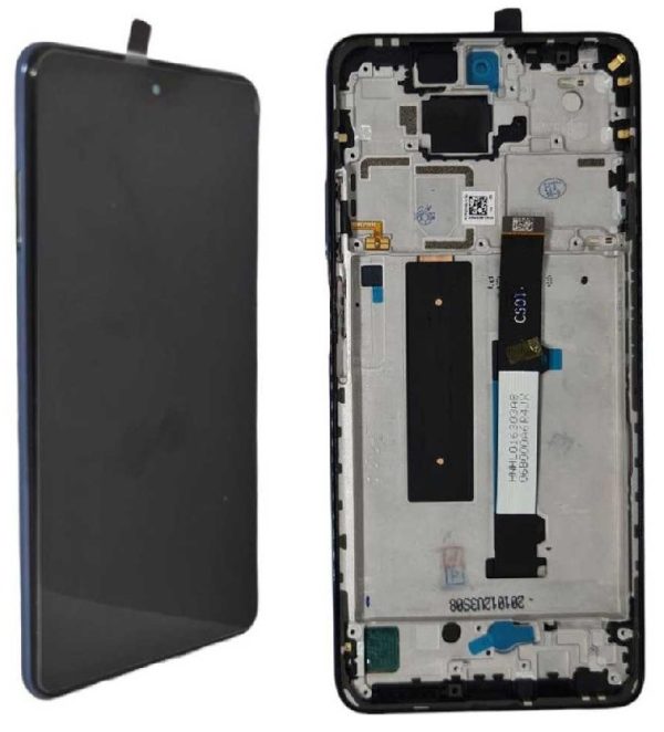 LCD screen Xiaomi Mi 10T Lite 5G with touch screen with frame Atlantic Blue original (service pack)