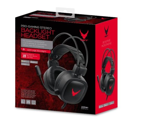 Handsfree VARR GAMING VH6020 with microphone (RGB 3,5mm) black