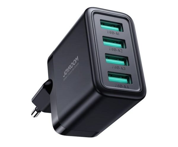 Сетевая зарядка JOYROOM (JR-TCN03) (4xUSB; 4.8A 24W) черная