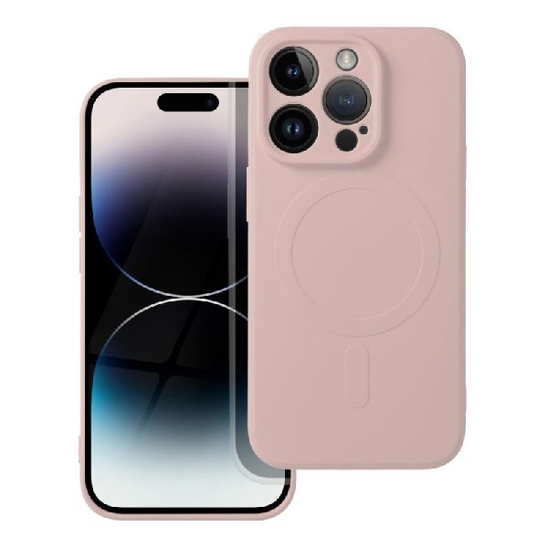Case Silicone Mag Cover (big hole) (MagSafe) for iPhone 16 Plus pink