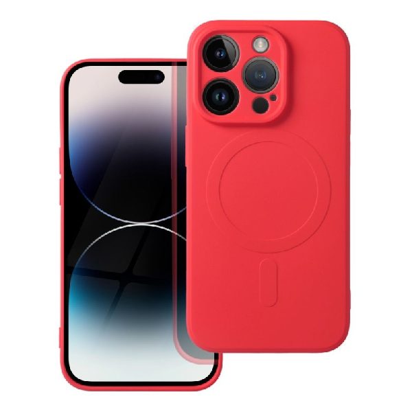 Case Silicone Mag Cover (MagSafe) for iPhone 14 Pro red