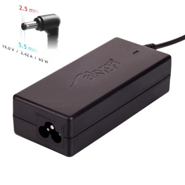 Зарядка для ноутбука Akyga AK-ND-01 (19V / 3.42A 65W 5.5 x 2.5mm) ASUS / TOSHIBA / LENOVO 1.2m