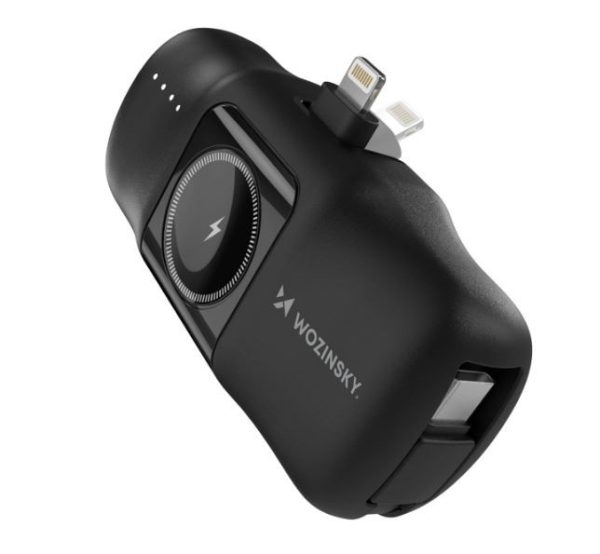 Внешний аккумулятор POWER BANK Wozinsky (WF16-YLS) lightning + Apple Watch Charger 5000mAh (20W) черный