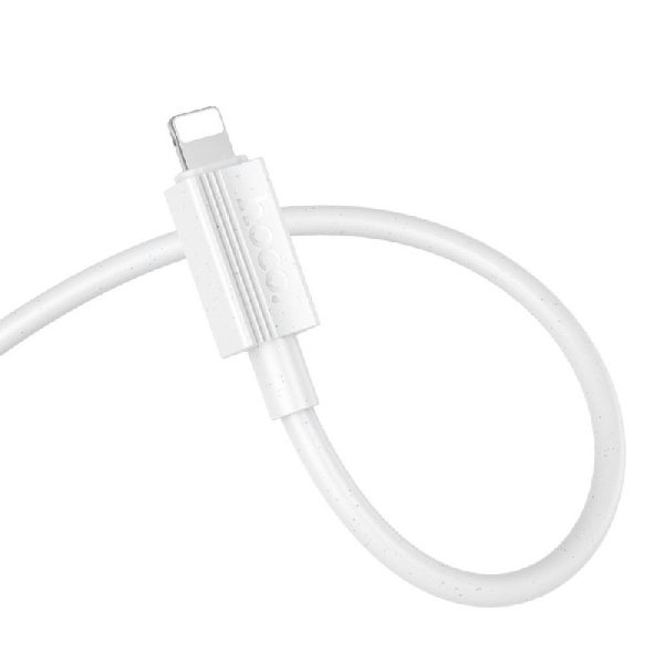 USB кабель HOCO X107 "USB-C (Type-C) to Lightning" (27W) 1m белый