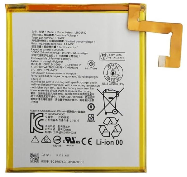 Аккумулятор ORG Lenovo Tab M10 Plus (FHD) TB-X606 L19D1P32 5000mAh