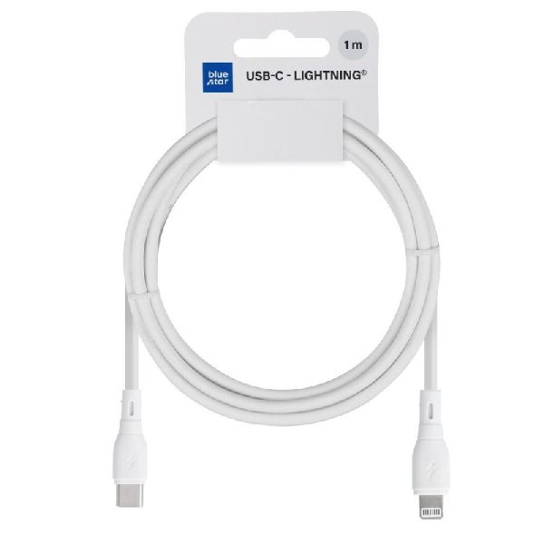 USB кабель Blue Star (PJ72) "USB-C (Type-C) to Lightning" (27W) 1m белый