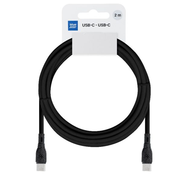 USB кабель Blue Star (PJ73) "USB-C (Type-C) to USB-C (Type-C)" (60W) 2m черные