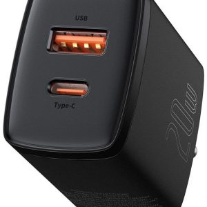 Сетевая зарядка Baseus Compact Quick Charger 20W USB-C/USB-A черный CCXJ-B01