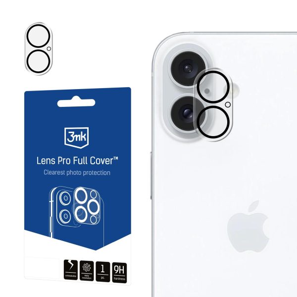 Защитное стекло камеры 3mk Lens Pro Apple iPhone 16/16 Plus черное