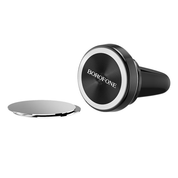 Car phone holder Borofone BH6, for using on ventilation grille, magnetic fixing, black - Image 4