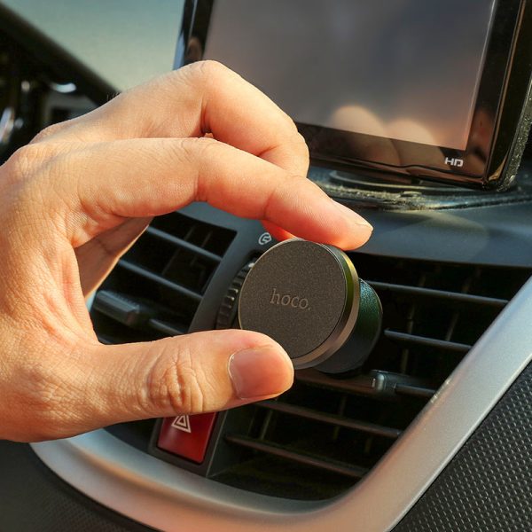 Car phone holder Hoco CA81 for using on ventilation grille, magnetic, black - Image 3