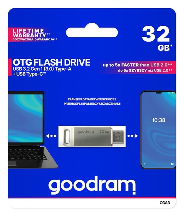 USB memory drive Goodram ODA3 32GB OTG USB 3.0 + Type-C - Image 3