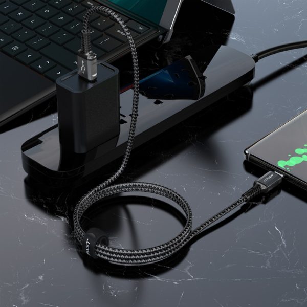 USB cable Acefast C1-04 USB-A to USB-C 1.2m black - Image 2