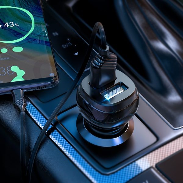 Car charger Hoco Z40 Superior Dual Port + MicroUSB white - Image 2