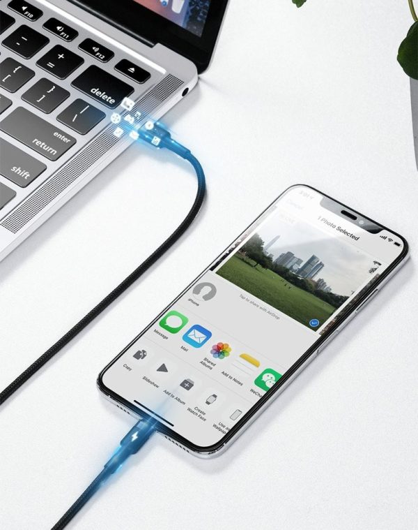 USB cable Baseus Cafule PD20W Type-C to Lightning 1.0m gray-black CATLKLF-G1 - Image 4