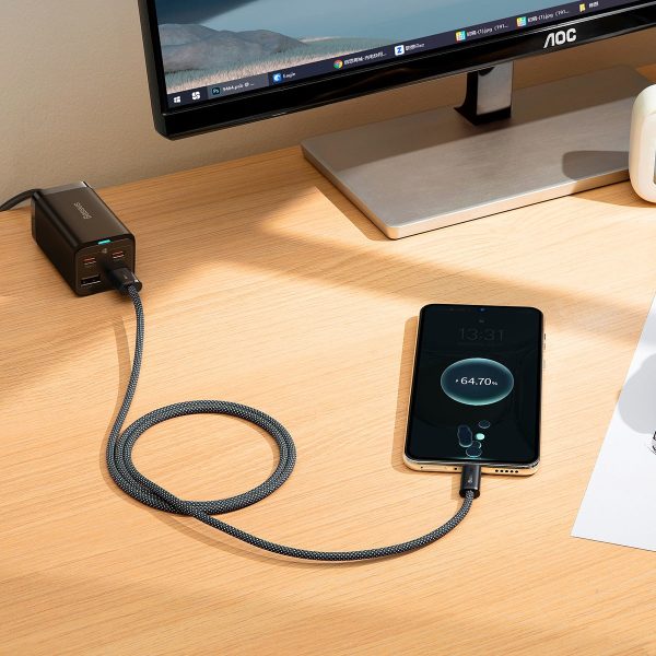 USB кабель Baseus Dynamic 100W USB-A to Type-C 1.0m CALD000616 — изображение 2