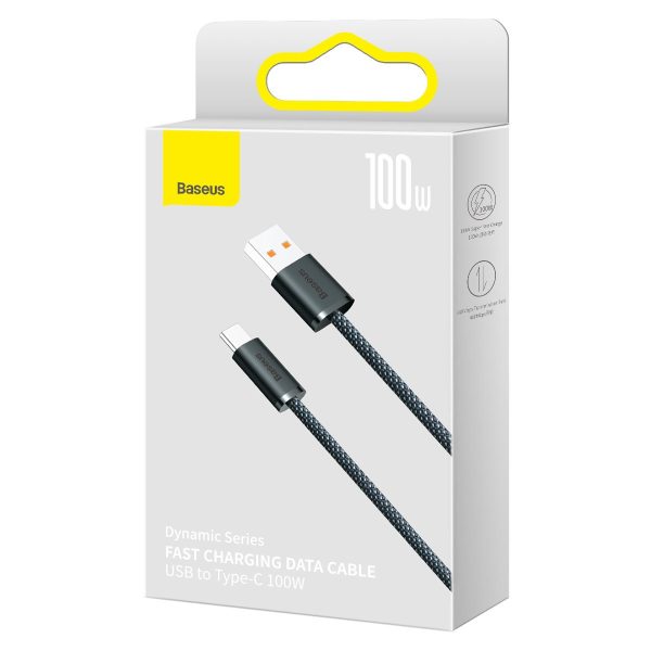 USB кабель Baseus Dynamic 100W USB-A to Type-C 1.0m CALD000616 — изображение 4