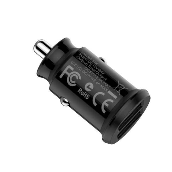 Car charger Borofone BZ8 MaxRide Dual Port black - Image 2