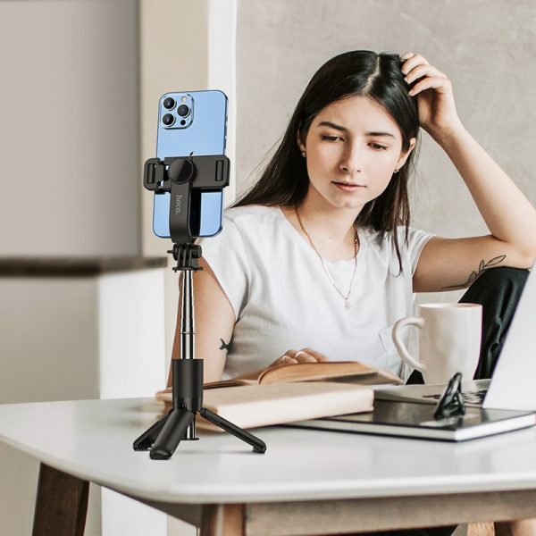 Selfie stick Hoco K17 Mini with tripod function black - Image 4