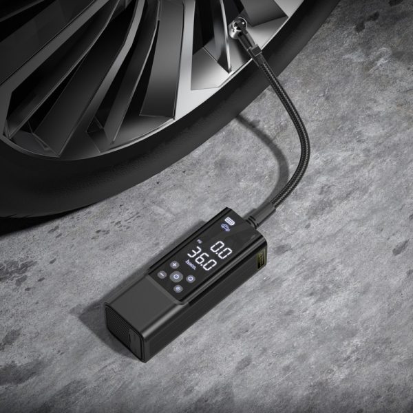 Portable smart air pump Hoco ZP7 5000mAh - Image 4